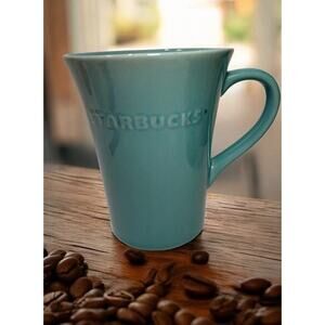 VENTI STARBUCKS 2011 - Rare Blue Flare Top Raised Logo 21.1 oz LARGE MUG 5.5”